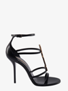 Saint Laurent 100mm Cassandra Leather Sandals In Black