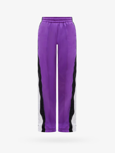 Vtmnts 条纹侧饰细节长裤 In Purple