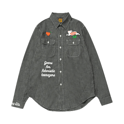 Pre-owned Human Made Chambray Shirt 'black'