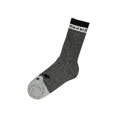 Pre-owned Human Made Duck Pile Socks 'charcoal' In Black