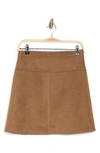 Maxstudio Faux Suede A-line Miniskirt In Vicuna