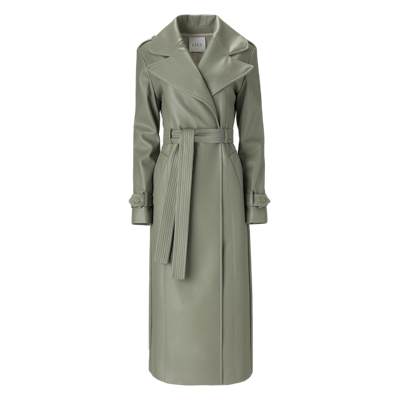 Lita Couture Vegan Leather Trench Coat