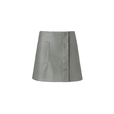 Lita Couture Faux Leather A-line Skirt