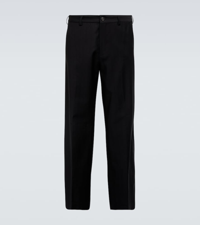 Our Legacy Sailor Wide-leg Trousers In Black Experienced Viscose