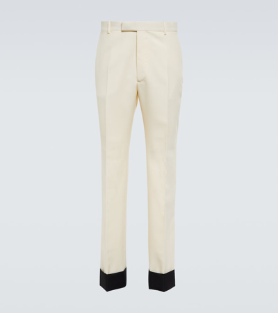 Gucci Straight Wool-blend Pants In White