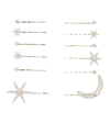 Jennifer Behr Set Of 12 Supernova Crystal-embellished Hairclips In Crystal