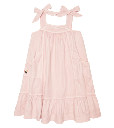 Zimmermann Kids' Clover Utility Belted Dress In Pink