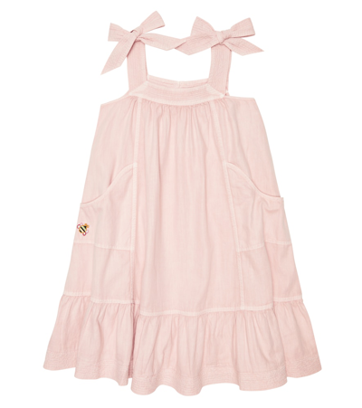 Zimmermann Kids' Clover Utility Belted Dress In Dusted