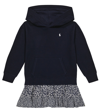 Polo Ralph Lauren Hooded Cotton-blend Dress In Rl Navy