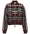 BURBERRY CHECKED WOOL-BLEND BOMBER JACKET