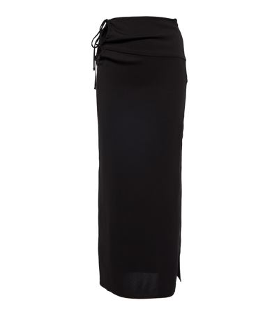 Christopher Esber Wraparound Crêpe Maxi Skirt In Black