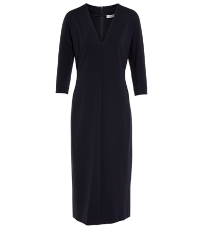 Max Mara Palo V-neck Midi Dress In Blu