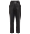 MAX MARA DIOMEDE FAUX LEATHER CROPPED PANTS