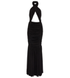 NORMA KAMALI FISHTAIL HALTERNECK GOWN