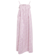 Tory Burch Ruffle Top Midi Dress In Pink
