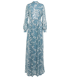Erdem Vine Sequin-embellished Gown In Blue/ Silver
