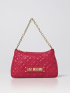 Love Moschino Bag In Quilted Synthetic Leather In Fuchsia
