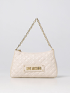 Love Moschino Bag In Quilted Synthetic Leather In Ivory