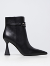 Karl Lagerfeld Monogram Chain-link Boots In Black