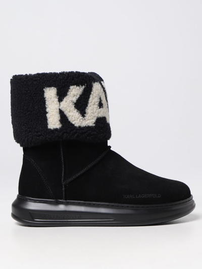 Karl Lagerfeld Flache Stiefeletten Damen Farbe Schwarz In Black | ModeSens