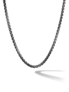David Yurman Box Chain Medium Necklace In Black