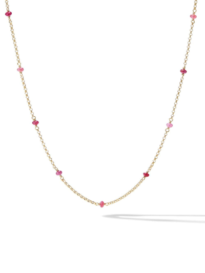 David Yurman 18kt Yellow Gold Ruby-embellished Necklace