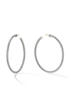 DAVID YURMAN STERLING SILVER CABLE HOOP EARRINGS