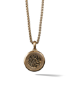 David Yurman 18kt Yellow Gold St. Christopher Amulet Pendant Necklace In Gold