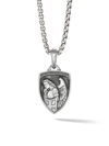 David Yurman Saint Michael Sterling Silver Amulet In Silver
