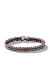David Yurman Sterling Silver Woven Box Chain Bracelet In Silver