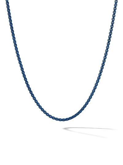 David Yurman Box Chain Necklace In Blue