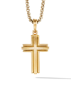 David Yurman Men's Deco Cross Pendant In 18k Yellow Gold