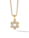 David Yurman 18kt Yellow Gold Deco Star Of David Diamond Pendant In Gold