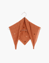 Madewell Embroidered Organic Cotton Bandana In Warm Umber