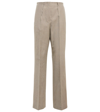 FENDI HOUNDSTOOTH HIGH-RISE STRAIGHT PANTS