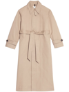 AMI ALEXANDRE MATTIUSSI BELTED MAXI TRENCH COAT