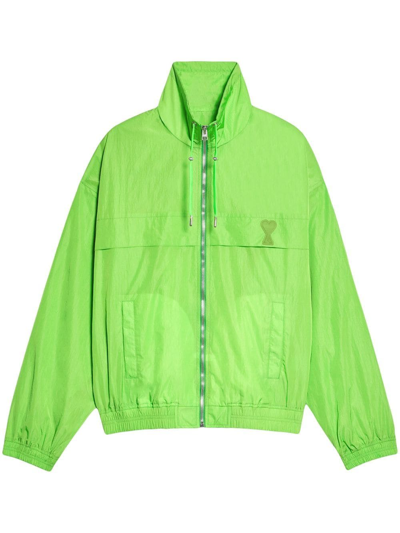 Ami Alexandre Mattiussi Ami De Coeur Lightweight Jacket In Green