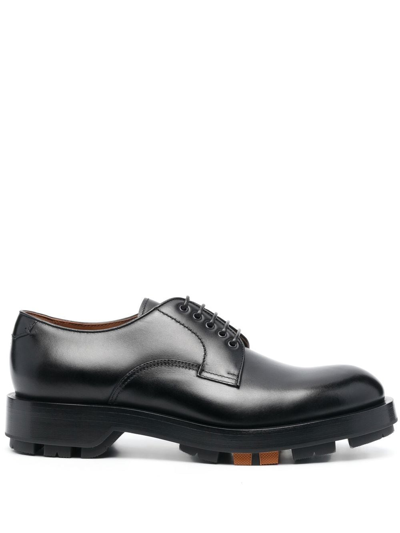 Zegna Derby With Elastic In Hand In Black
