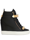 GIUSEPPE ZANOTTI COBY 75MM WEDGE-HEEL SNEAKERS