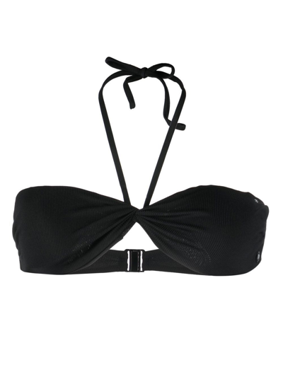 Karl Lagerfeld Karl Dna Bandeau Bikini Top In Black
