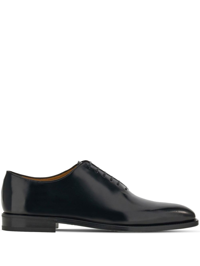 Ferragamo Calf Leather Oxford Shoes In Black