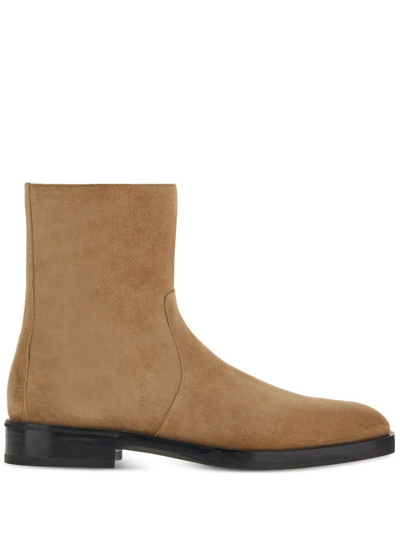 FERRAGAMO CALF LEATHER ANKLE BOOTS