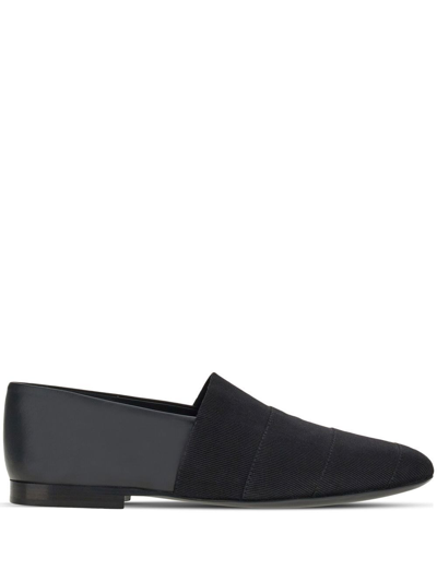 Ferragamo Panelled Grosgrain Loafers In Schwarz