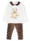 PHILIPP PLEIN JUNIOR TEDDY-MOTIF LEOPARD-PRINT TRACKSUIT