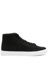 MOSCHINO DEBOSSED-LOGO HIGH-TOP trainers