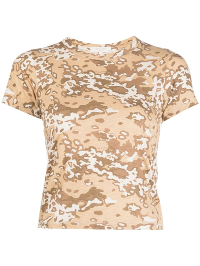 Rag & Bone Camouflage-print Short-sleeved T-shirt In Brown