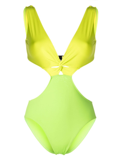 Bondi Born Cora Cut-out Detail Swimsuit In Green