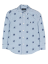 Polo Ralph Lauren Printed Cotton Shirt In Blue