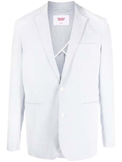 Orlebar Brown Ullock Single-breasted Seersucker Blazer In Blue