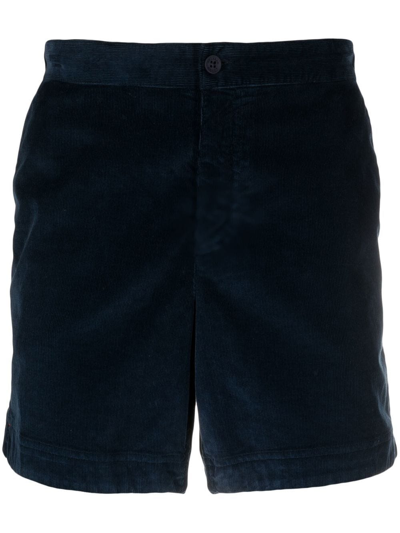 Orlebar Brown Bulldog Corduroy Deck Shorts In Blue